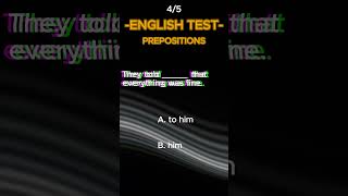 English Test  Prepositions preposition english learnenglish shorts quiz vocabulary [upl. by Teik]