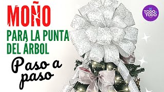 🎄MOÑO GRANDE fácil para ÁRBOL de NAVIDAD🎄Paso a paso🎅🤶⛄ [upl. by Ailuj]