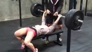 Camille leblancbazinet bench press 175x3 [upl. by Seabury]