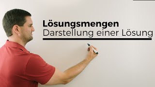 Lösungsmengen Darstellung einer Lösung bei GleichungenUngleichungen  Mathe by Daniel Jung [upl. by Aivalf151]