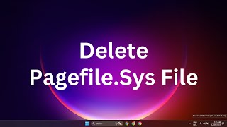 how to delete pagefilesys file in windows 1011  Delete and Remove PagefileSys [upl. by Clift]