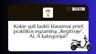 Kokie gali laukti klausimai prieš praktikos egzaminą AB Regitroje” A1A kategorijai [upl. by Mad]