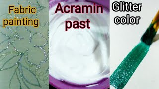 How to make Acramin past for fabric painting  Fabric colors [upl. by Gilburt]