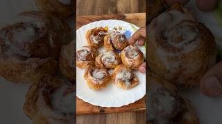 Puff pastry cinnamon rolls shorts food baking cooking fallbaking autumn best youtubeshorts [upl. by Aynwat]