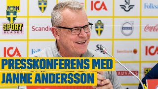 Presskonferens med Janne Andersson och spelare inför Estland [upl. by Dedra]