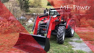 Schotter fahren mit Massey Ferguson MF 4707 4709 4710  Kipper Oeler Brennholz [upl. by Timothea]