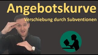 Angebotskurve Verschiebung durch Subventionen  einfach erklärt [upl. by Ybab216]