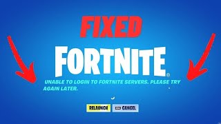 How to Fix unable to login to Fortnite servers please try again later Error [upl. by Carothers114]