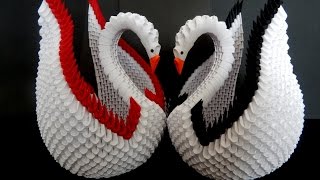 3d origami swan tutorial  DIY Paper Crafts Swan [upl. by Amikat624]