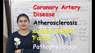 Coronary Artery Disease in Hindi  Atherosclerosis  Causes amp Risk Factor  Pathophysiology [upl. by Warder]