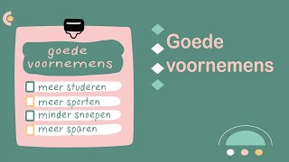 Goede voornemens NT2 learndutch [upl. by Dnob485]