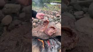 Cooking steak on a stone [upl. by Meingoldas941]