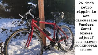 WTF Gravel bike or MTB what is it Specialized RockHopper retro Wet weather fenders brakes [upl. by Upali434]