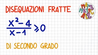 DISEQUAZIONI FRATTE di secondo grado  DF20 [upl. by Wye]