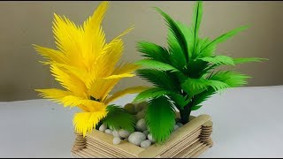 Paper Tree Making  Paper Tree  Palm Tree DIY  Tree Making Craft  Paper Craft s For School [upl. by Alyosha]