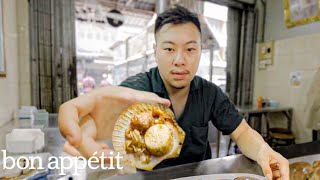 We Tried Bangkok’s MichelinRated Street Grilled Scallops  Street Eats  Bon Appétit [upl. by Tonjes466]