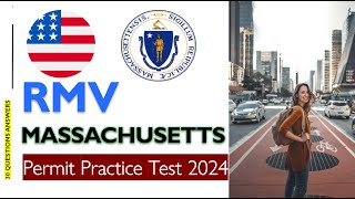 RMV Permit Practice Test 2024 Massachusetts DMV Written Knowledge Test [upl. by Amelie]