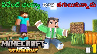 Minecraft Herobrine Survival  In Telugu  1 GMK GAMER [upl. by Gargan]