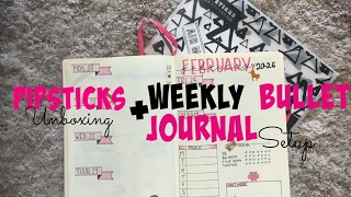 Pipsticks Sticker Subscription  Bullet Journal Weekly Setup [upl. by Quincey]