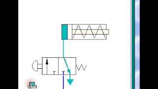 using a 3 2 NC valve to control a cylinder [upl. by Ikairik]