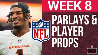 4 Ps Parlays Player Props and Predictions for NFL Week 8 [upl. by Susi]