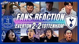 SPURS FANS REACTION TO EVERTON 22 TOTTENHAM  EPL [upl. by Notloc]