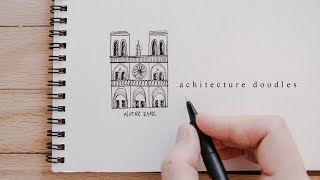 How To Draw Buildings  Architecture Doodles For Beginners [upl. by Guthrie]