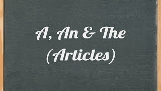 Articles A An amp The  English grammar tutorial video lesson [upl. by Bogey292]