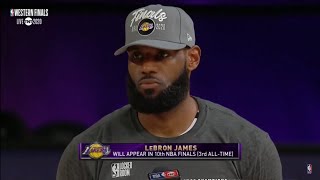 Los Angeles Lakers Trophy Presentation  2020 Western Conference Finals [upl. by Notlok]