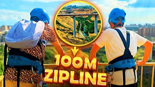 ԵՍ ՈՒ ZAPը 100 ՄԵՏՐ ԲԱՐՁՐՈՒԹՅԱՆ ՎՐԱ😱🥵 YEREVAN ZIPLINE [upl. by Anilet]