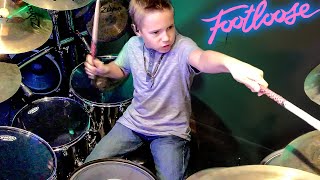 9 Year Old DRUMMING SENSATION FOOTLOOSE Cover Will BLOW Your Mind [upl. by Apurk]