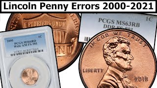 20002021 Lincoln Penny Errors amp Varieties Complete Guide  Values amp Clear Explanation [upl. by Christiansen]