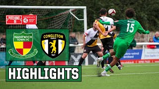 HIGHLIGHTS  Nantwich Town 32 Congleton Town  PitchingIn NPL West  28924 [upl. by Elocel]