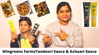 Wingreens Farms Tandoori Sauce amp Achaari Sauce  Review in Hindi  Indian Mom Forever [upl. by Aiynot482]