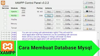 Cara Membuat Database Mysql di Xampp 2021 [upl. by Harwill677]