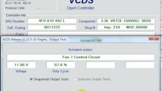 Audi A6 V6 VCDS Engine output tests [upl. by Phia141]