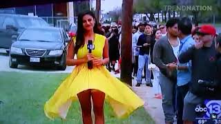 Girl’s dress blows up on a live MUST SEE😮😱 [upl. by Alpers869]