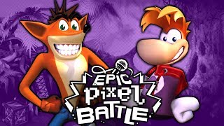 Rayman VS Crash Bandicoot  EPIC PIXEL BATTLE EPB SAISON 1 [upl. by Ailimac]