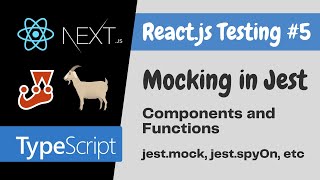 Mocking React Components and Functions using Jest for Beginners  Reactjs Testing Tutorial 5 [upl. by Amarette]