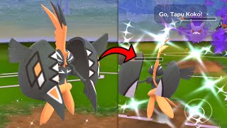 SHINY TAPU KOKO is AMAZING Pokemon Go [upl. by Ynnol]