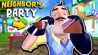 The Neighbor THROWS A PARTY  Hello Neighbor Gameplay Mods [upl. by Nylyahs]