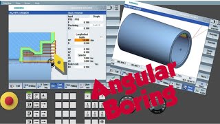 How to do angular boring with 1° Angel in Siemens CNC controllers [upl. by Hedaza]