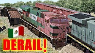 KCS México  Ferromex descarrilamiento de trenes⚠️ 🇲🇽 [upl. by Maitilde21]