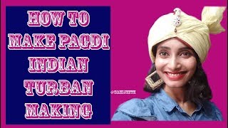 How to make Pagdi  Turban Making  DIY Pagdi  SahiJeeth [upl. by Aij]