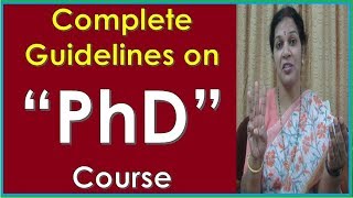 quotComplete Guidelines on PhD Coursesquot  By DrDevika Bhatnagar [upl. by Airahs]