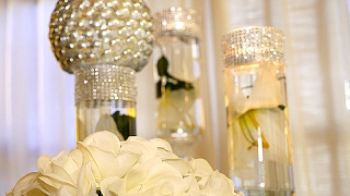 DIY  Dollar Tree Wedding Bling Centerpieces [upl. by Neeuq]