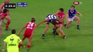 AFL Round 4 2002  Sydney v Kangaroos  Final 5 minutes with countdown clock [upl. by Adabel975]