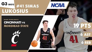 SIMAS LUKOSIUS CINCINNATI BEARCATS vs Nicholls State Colonels NCAA BIG12 basketball highlights  G3 [upl. by Eladnyl507]