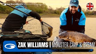 MONSTER CARP amp BREAM ON THE POLE AT LARFORD LAKES WITH ZAK WILLIAMS  GARBOLINO UK [upl. by Netsriik]