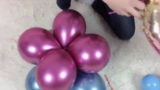 How to do a balloon bouquet so easy [upl. by Imailiv]